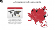 Locational Asia Map Presentation Powerpoint